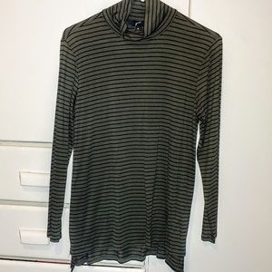 Beautiful GNW olive green with black stripes top